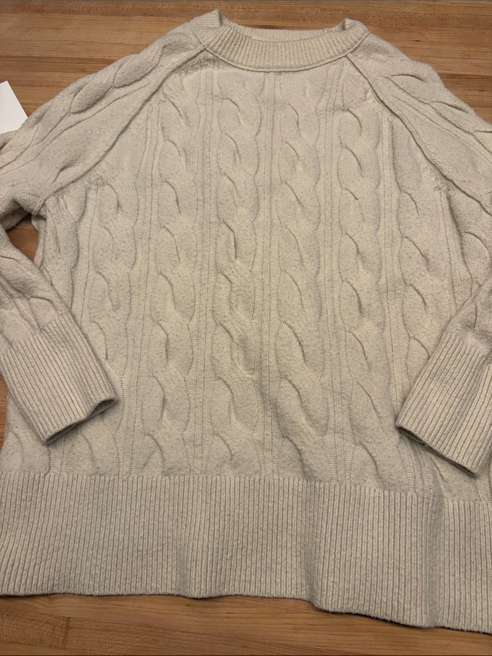 aerie Cream Cable Knit Sweater